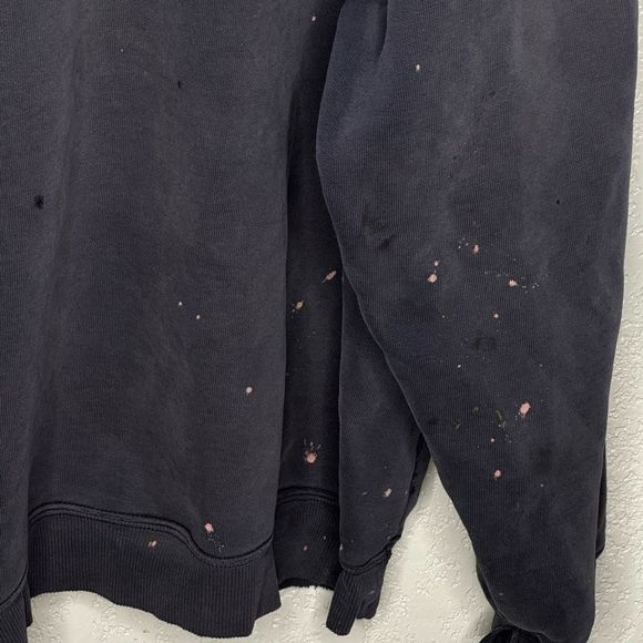 VTG Thrashed Carhartt Hoodie Sun Faded Stitch Logo Size 2XL - Picture 6 of 8